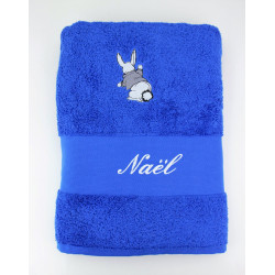 Drap de bain lapin personnalisé