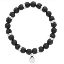 Bracelet Pierre de Lave Noir