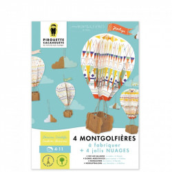Kit créatif Montgolfières - Pirouette Cacahouète