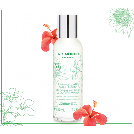 Eau Micellaire aux Cinq Fleurs 100 ML CINQ MONDES Eau Micellaire aux Cinq Fleurs 100 ML CINQ MONDES