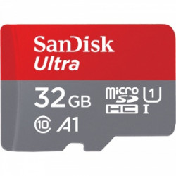 SANDISK Micro SD Ultra 32GB 98 MB/S CL10 + Adaptateur