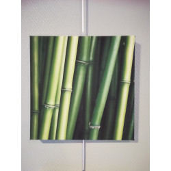 Cadre déco en toile avec impression bambou