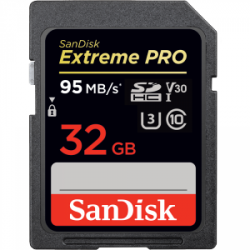 SANDISK SD Extreme Pro 32GB 95/90MB/S CL10 V30 U3 UHS-I