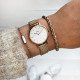 Montre Cluse Boho Chic Petite Mesh White & Gold