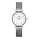 Montre Cluse Boho Chic Petite Mesh White & Silver