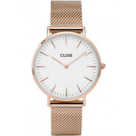 Montre La Bohème - Mesh Rose Gold/White