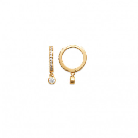 Boucles d'Oreilles Plaqué Or et oxydes de Zirconium Boucles d'Oreilles Plaqué Or et oxydes de Zirconium