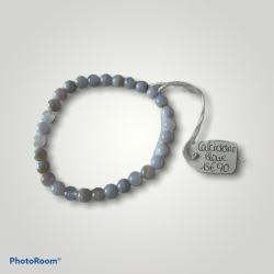 Bracelet calcédoine bleu
