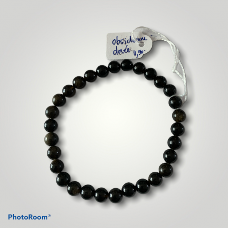 Bracelet  obsidienne noire
