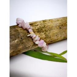 Bracelet baroque Kunzite rose