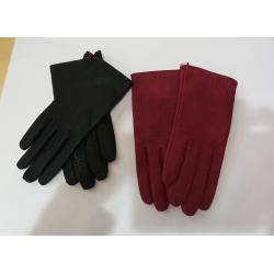 Gants cuir agneau double soie