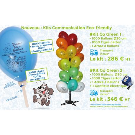 Kit communication 2 avec des ballons publicitaires et gonfleur électrique