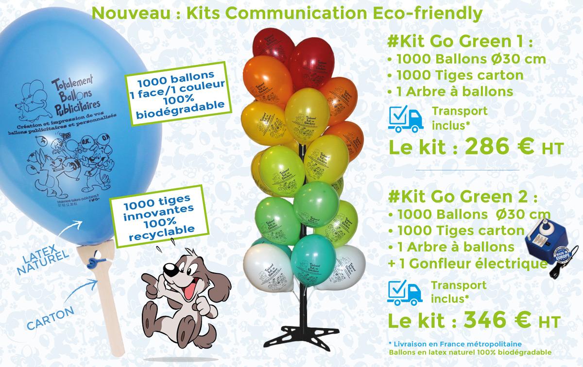 Kit communication avec des ballons publicitaires et gonfleur électrique