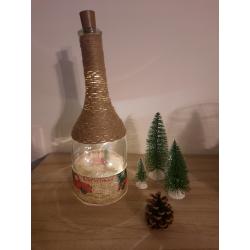 Bouteille lumineuse de Noël