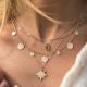 LE COLLIER ROSE DES VENTS COURT 38CM