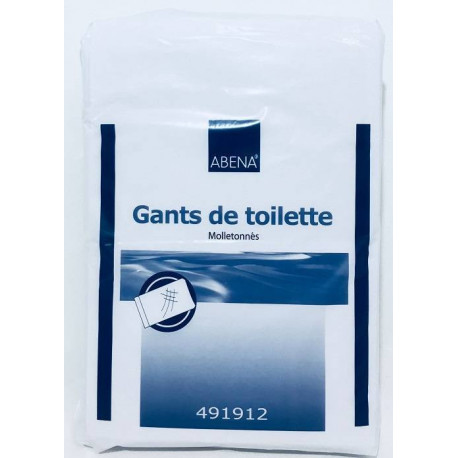 Gants de toilette molletonnés