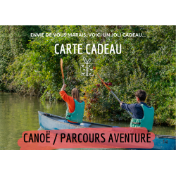 Chèque cadeau canoë et parcours aventure