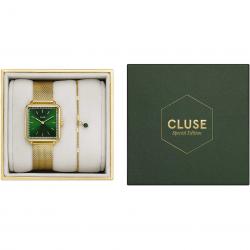 Coffret Montre Cluse Tétragone Verte & Dorée