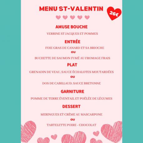 Menu Saint-Valentin