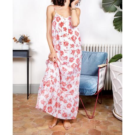 ROBE LONGUE FRIKA LPB A BRETELLES ENTIEREMENT DOUBLE EN 100 COTON