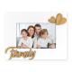 Cadre FAMILY  blanc et bois pour photo 10x15 cm Horizontale