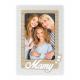 Cadre mamy  blanc et bois pour photo 10x15 cm Horizontale