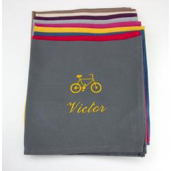 Serviette de table personnalisée Vélo