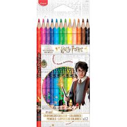 12 crayons de couleur Harry Potter