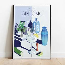 Affiche Cocktail Gin Tonic