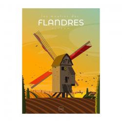 Carte postale -Moulins des Flandres