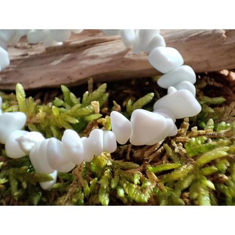 Bracelet baroque Jade blanc