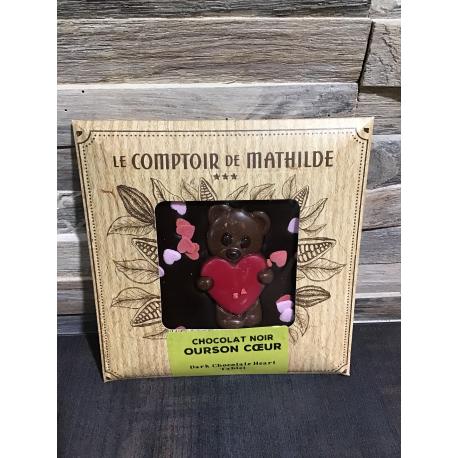 Ourson cœur au chocolat noir Ourson cœur au chocolat noir
