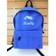 sac à dos bleu roi brodé bleu ciel