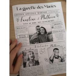 Gazette des mariés ou Gazette baptême