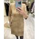 ROBE DROITE ASPECT PEAU SIGNE NATURE