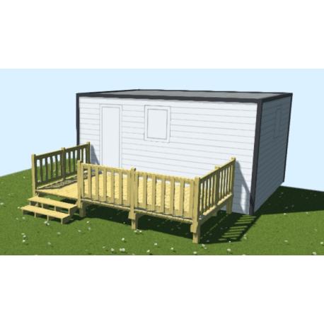 Terrasse non couverte 2,5 m x 4,5 m