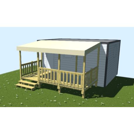 Terrasse couverte 2,5 m x 4,5 m