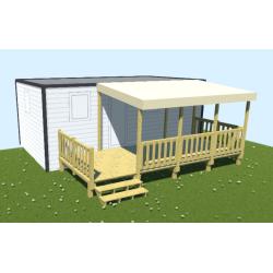 Terrasse demi-couverte 2,5 x 6 m