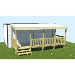 Terrasse couverte 2,5 x 6 m