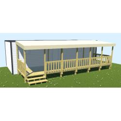 Terrasse couverte 2,5 x 9 m