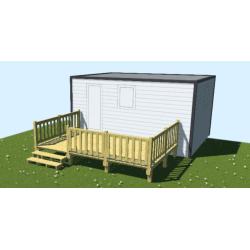 Terrasse non couverte 3 m x 4,5 m