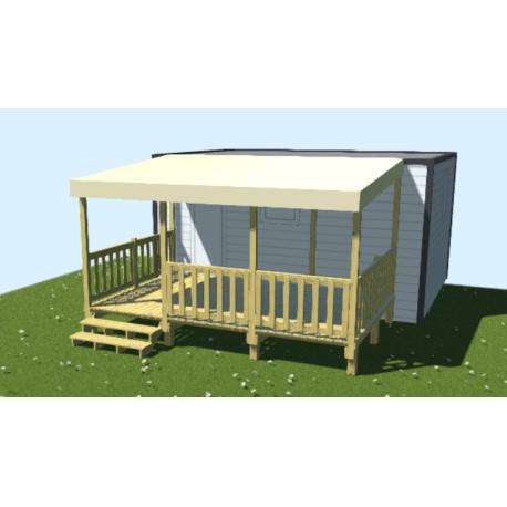 Terrasse couverte 3 x 4,5 m