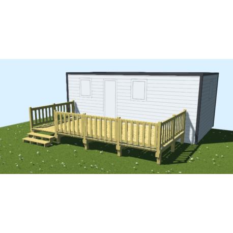 Terrasse non couverte 3 x 6 m