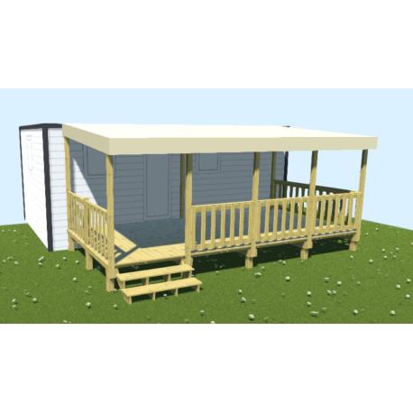 Terrasse couverte 3 x 6 m