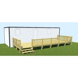 Terrasse non couverte 3 x 9 m