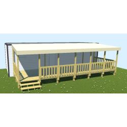 Terrasse couverte 3 x 9 m