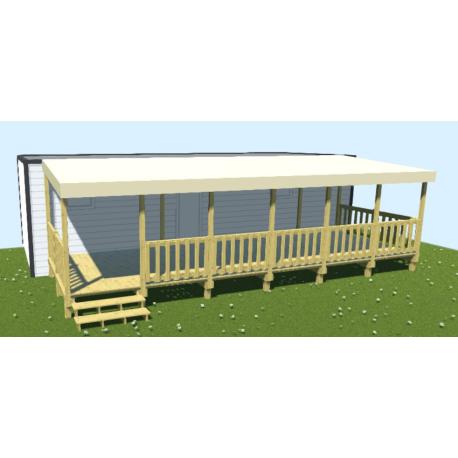 Terrasse couverte 3 x 9 m