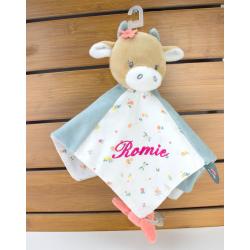 Doudou Vache Mila Nattou personnalisé