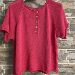 Pull en coton fine maille manches courtes
