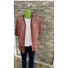 Gilet mi-long en maille filet au crochet